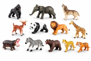 Set 12 Figurine Animale Sălbatice Realistice din Plastic