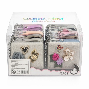 Set 12 Oglinzi Cosmetice Compacte cu Mărire – Oglindă Dublă, Design Elegant