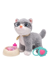 Set jucărie animal de pluș cu accesorii de îngrijire și hrană, 25x30 cm - Img 2