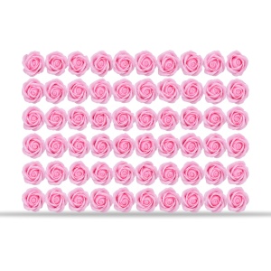 Trandafiri decorativi din săpun, set 50 de bucăți, roz pal închis, 5 cm - Img 4