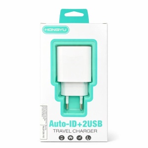 Adaptor priză cu 2 porturi USB, 3.0A, Plastic, Alb - Img 3