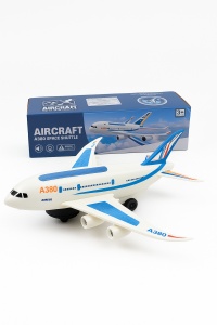 Avion Jucarie A380 cu Lumini, Sunete si Ridicare Automata , Bump Go, Model Mare pentru Copii