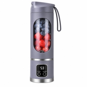 Blender portabil electric 450ml pentru smoothie si shake, reincarcabil USB Type-C, mov