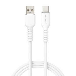 Cablu de încărcare și date USB Type-C Hongyu HY-CB04, silicon moale, 66W, 1m, alb