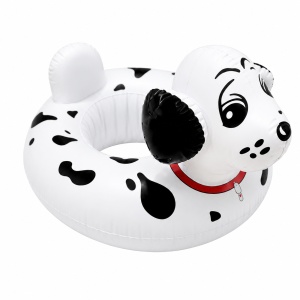 Colac Gonflabil Cățel pentru Bebeluși – Baby Boat 70x60 cm, Model Dalmațian, Sigur și Confortabil