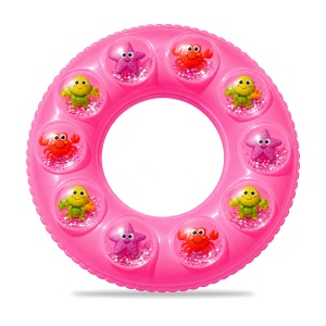 Colac Gonflabil Roz cu Animăluțe Marine, 70 cm – Colac pentru Piscină și Plajă - Img 4
