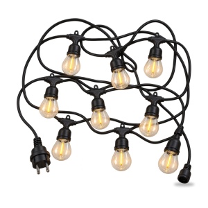 Ghirlandă exterior interconectabilă, 10 m, 10 becuri LED de 10 cm, lumină caldă - Img 8