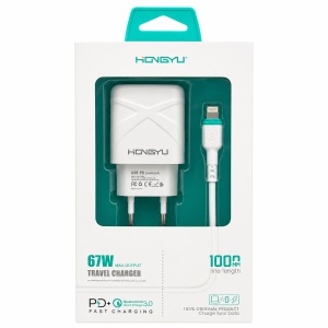 Încărcător Telefon Rapid 67W PD cu Cablu Lightning – USB-C Incarcare Rapida