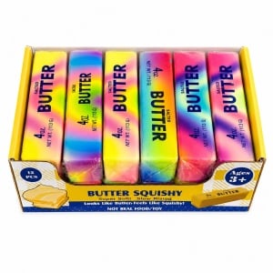 Jucărie Antistres Squishy Unt Multicolor 13 cm – Super Moale, Model Curcubeu