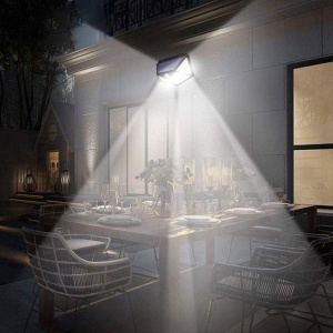 Lampa solară de perete LED, plastic, IP65, autonomie 35000 ore, neagră - Img 3