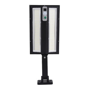 Lumină cu senzor solar ECB, plastic, control de la distanță, 24 x 10 x 2.2 cm, negru