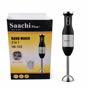 Mixer de mână 2 în 1 Saachi Plus, Plastic, Model HB-103, negru - Img 2