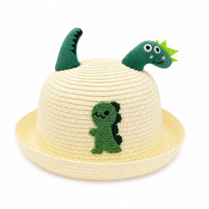 Palarie de Vara pentru Copii cu Dinozaur Verde si Design Adorabil, Usoara si Comoda