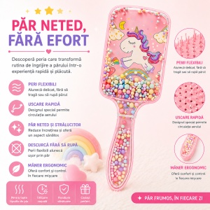 Perie de Păr colorata, 15cm, Diverse Modele – Descurcare Ușoară - Img 4