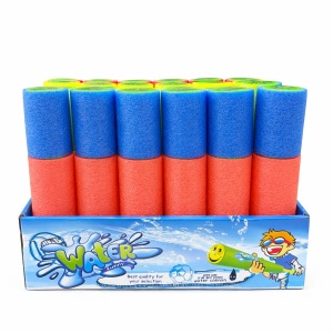 Pistol apa din burete tip Water Gun, 24.5 cm, multicolor, model aleatoriu