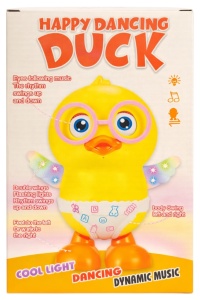 Rață interactivă dansatoare cu muzică și lumini, din plastic, 21 cm - Img 2