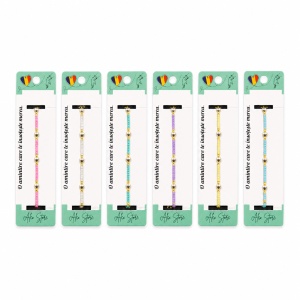 Set 12 Brățări cu Pandantive Inimioare, Reglabile, Multicolore, cu Mărgele Decorative