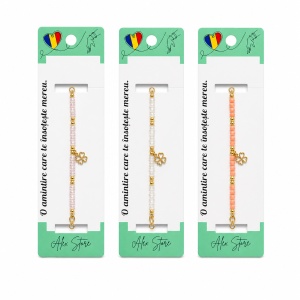 Set 12 Brățări Reglabile cu Pandantiv Trifoi Auriu – Brățări Elegante cu Mărgele