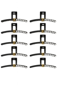 Set 12 Cleme Par 14cm cu Perle si Detalii Aurii , Accesorii Elegante Premium