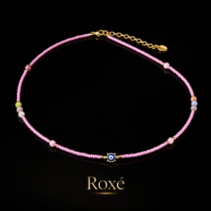 Set 12 Coliere Roxe, 40cm, Reglabile cu Margele Colorate si Elemente Decorative - Img 6