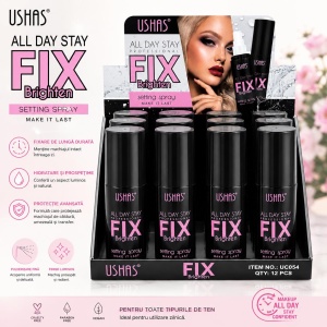 Set 12 Spray de Fixare a Machiajului USHAS Fix Brighten – Efect Luminos și Rezistență Îndelungată - Img 2