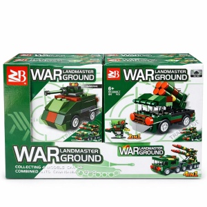 Set 16 jocuri constructie vehicule militare interconectabile, modele multiple, copii