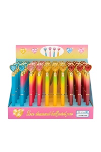 Set 48 pixuri Love Diamond , pixuri cu inimioara cristal, culori mix, cadou perfect - Img 2