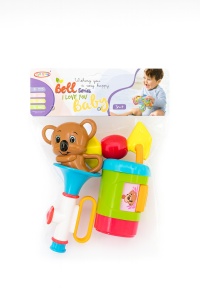 Set Jucarii Zornaitoare pentru Bebelusi, 2 piese, 27x18.5 cm, Culori Vii, 3+ luni