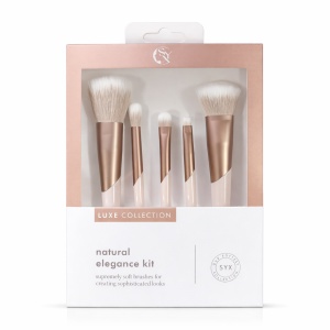 Set pensule de machiaj Luxe Collection Natural Elegance, 5 piese, culori variate - Img 2