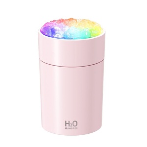 Umidificator aer USB cu lumini RGB, difuzor aromaterapie compact, silentios, roz