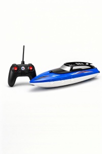 Yacht cu radiocomanda de mare viteza pentru apa design sport rosu/ albastru 34.5x12x15 cm - Img 4