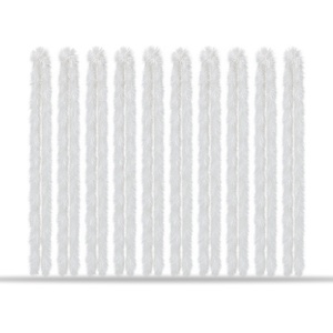 Beteală de Crăciun pentru brad, albă, plastic, 200 cm, diametru 8 cm - Img 7