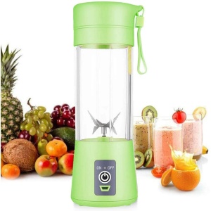Blender portabil electric pentru smoothie si sucuri, reincarcabil USB 2000mAh, verde - Img 3