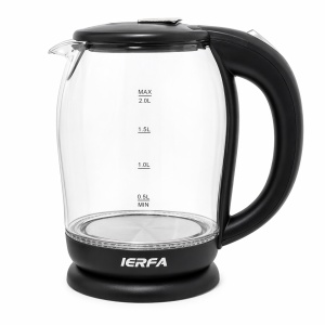 Cana electrica fierbere apa 2L, sticla, 23.5x19 cm, fierbator electric - Img 2