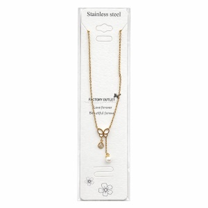 Colier auriu Roxé cu fluture și perlă elegantă, reglabil 41+5 cm