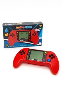 Consola portabila Tetris Game Mini cu multiple jocuri retro culoare rosu, 18.5x10.5cm