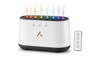Difuzor aromaterapie cu efect flacara LED RGB umidificator aer ultrasonic