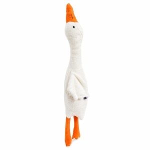 Gâscă de pluș albă 110 cm – jucărie moale și pufoasă - Img 2