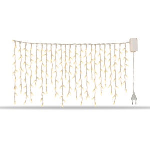 Instalație de Crăciun tip țurțuri, 12 m, 300 LED, alb cald, interconectabilă - Img 4
