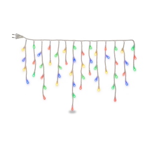 Instalatie LED Tip turturi , 120 LED-uri multicolor, 5 m, fir alb, multiple jocuri de lumini - Img 2