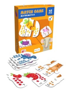 Joc educativ de matematica- puzzle asociere numere 45 piese
