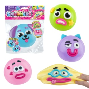 Jucărie Antistres Squishy Smushers, 10 cm, Moale și Elastică, Model Aleatoriu