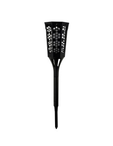 Lampă solară decorativă tip torță LED, set 2 bucăți, plastic, negru - Img 3