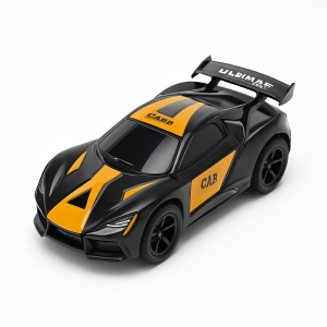 Masina sport cu radiocontrol 33 cm, Accelerate Sports Car, 2.4 GHz, model negru-portocaliu