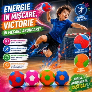 Minge de Handbal Nr,2 pentru Copii și Adulți – Culori Diverse, Antiderapantă, Model Aleatoriu - Img 2