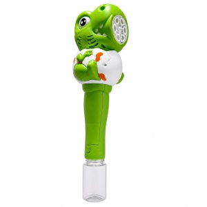Pistol baloane sapun dinozaur verde electric lumini sunete 28x10cm