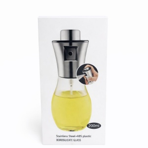 Pulverizator pentru ulei, Transparent și Argintiu - Img 2