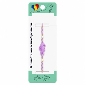 Set 12 Brățări cu Căluț de Mare Reglabile, Multicolore, cu Mărgele, Modele Diverse - Img 2