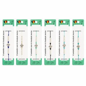 Set 12 Brățări cu Pandantiv Broască Țestoasă, Reglabile, Multicolore