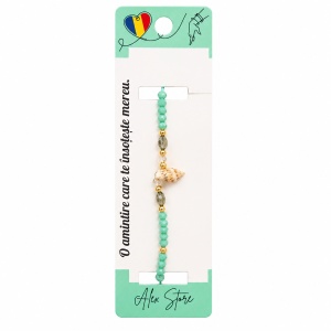 Set 12 Brățări cu Pandantiv Scoică, Reglabile, Multicolore, cu Mărgele Decorative și Accente Aurii - Img 2